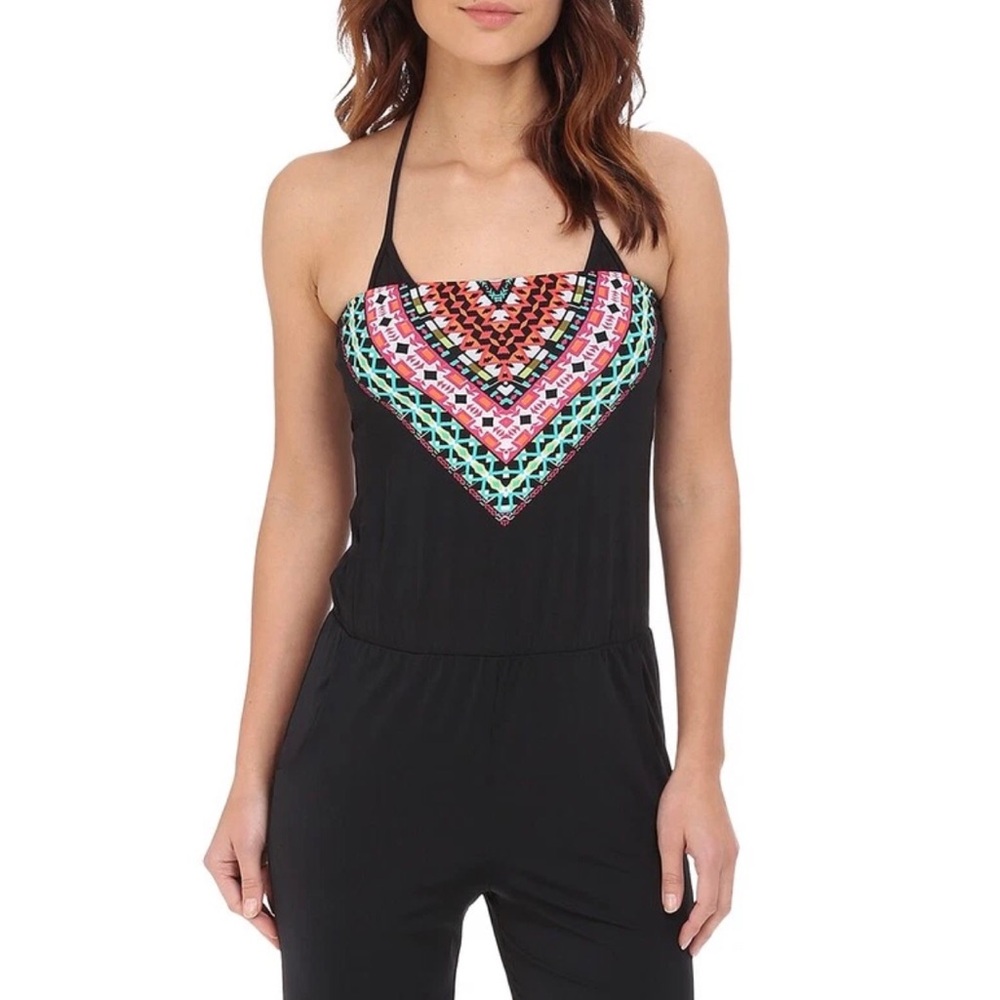 ✴️Jantzen Mayan Paradise Bandeau Strapless Jumpsuit Swim Coverup, SzS, NWOT